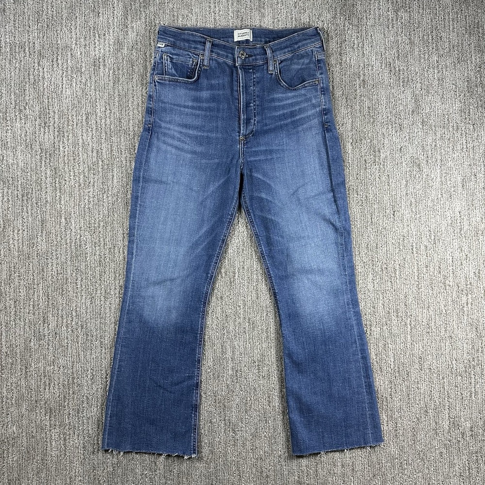 Citizens of Humanity Jeans Womens 27 Blue Isola Mid Rise Cropped Boot 5 Pocket